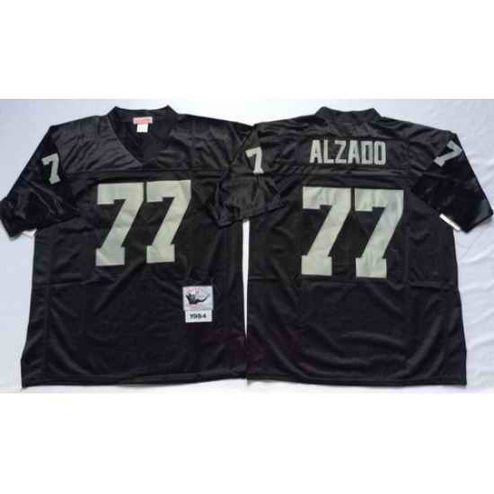 Mitchell And Ness Raiders #77 lyle alzado balck Throwback Stitched NFL Jersey